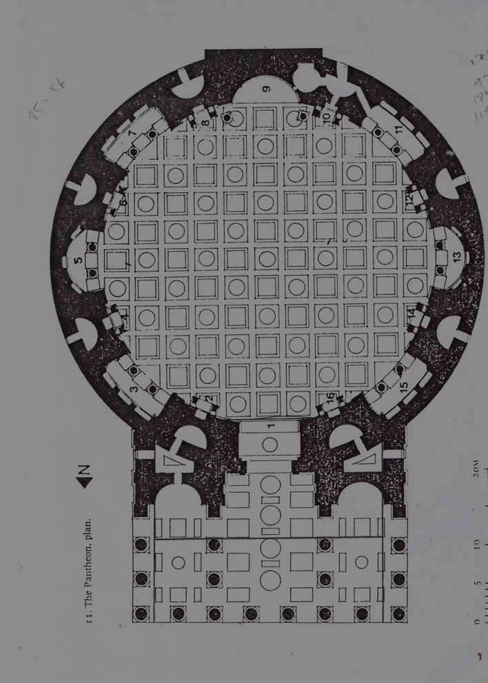 plan du Panthéon romain